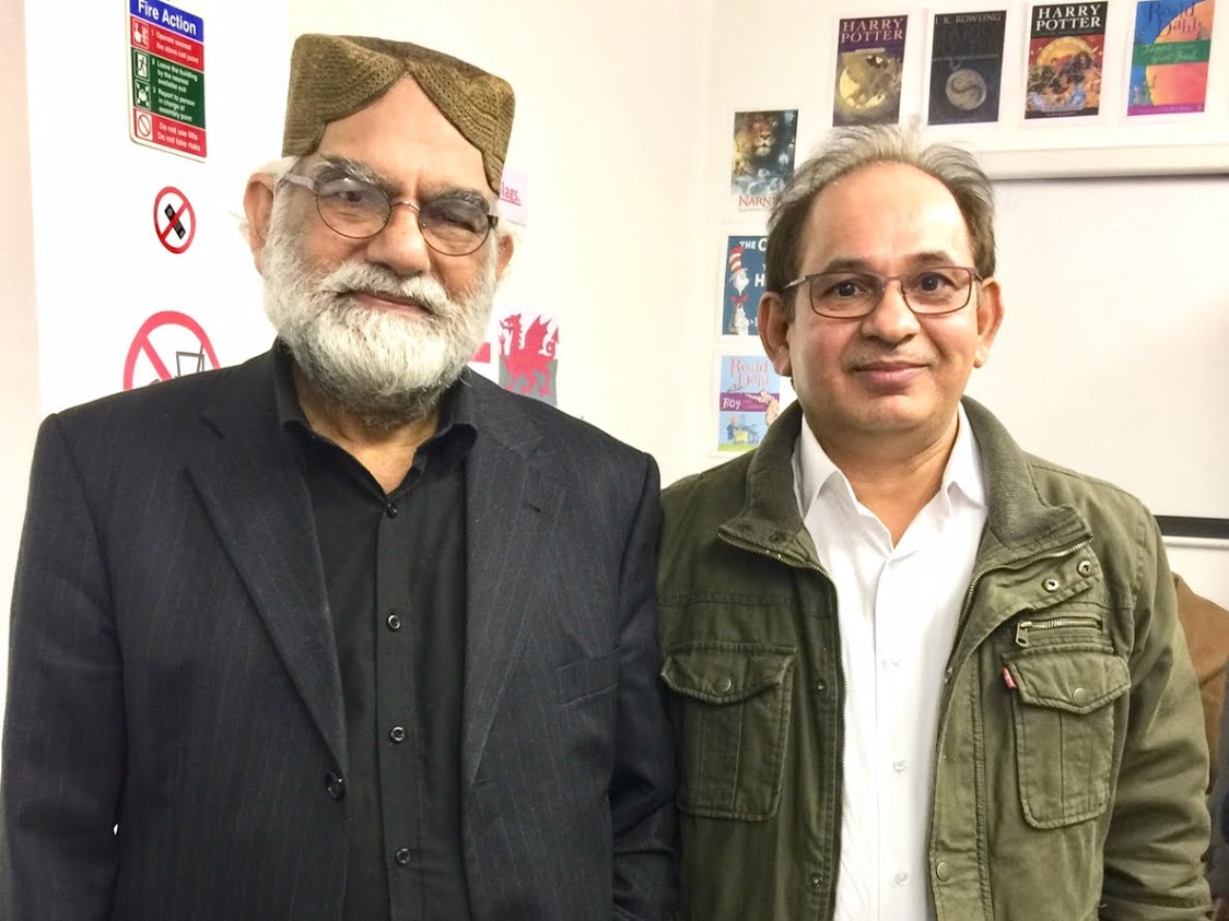 Pervez Fateh and Inam R. Sehri at Manchester meeting of Jallianwala Bagh Centernary Committee in February 2019.